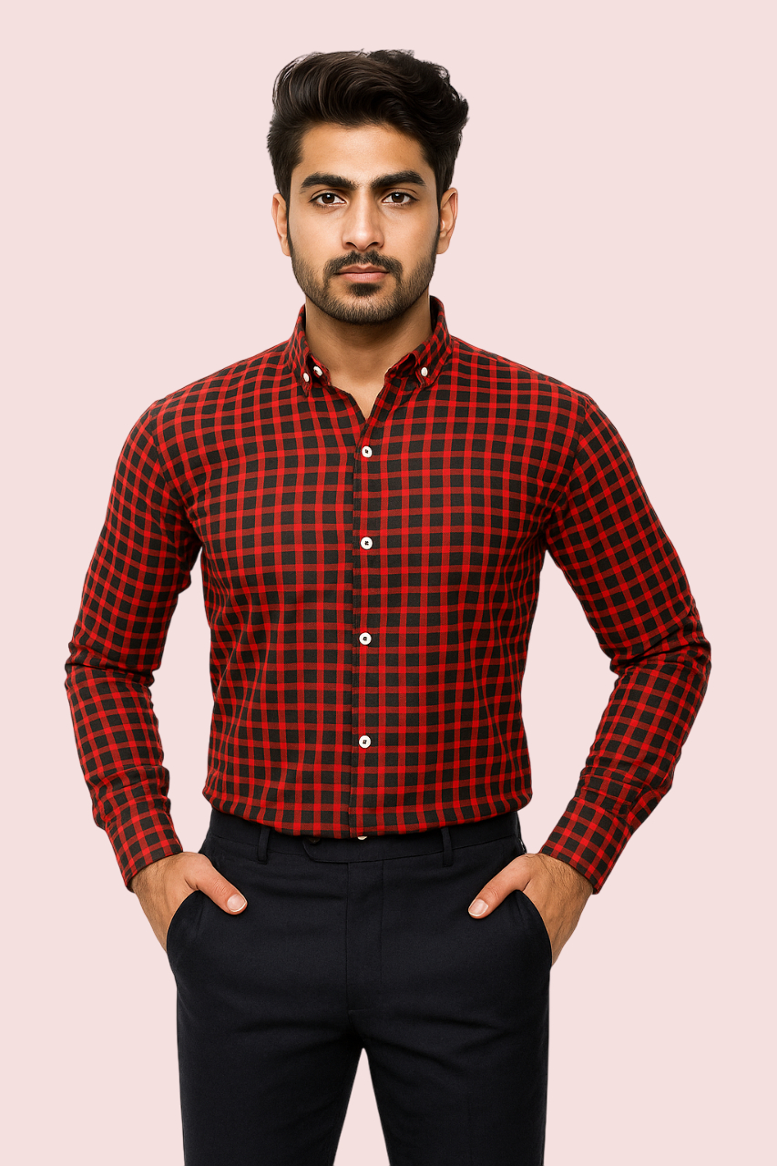 Check Shirt-Premium Quality Red