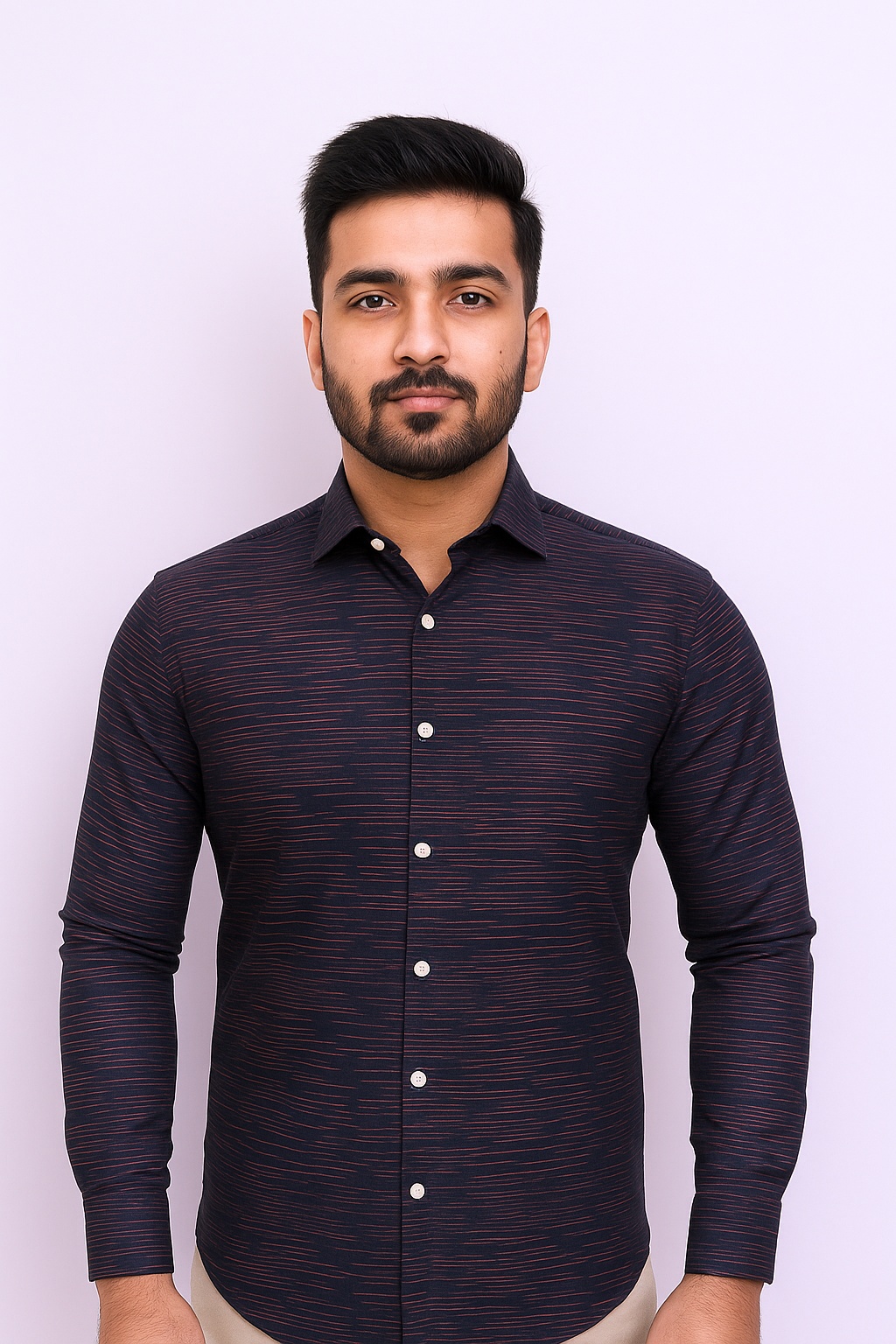Men’s Premium Purple Lined Shirt
